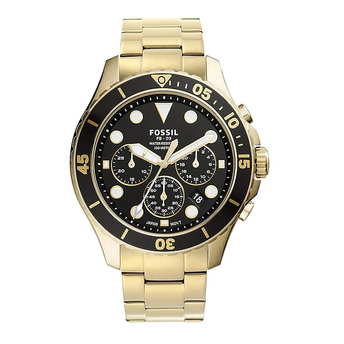Fossil Fb 03 Gold Metal Watch