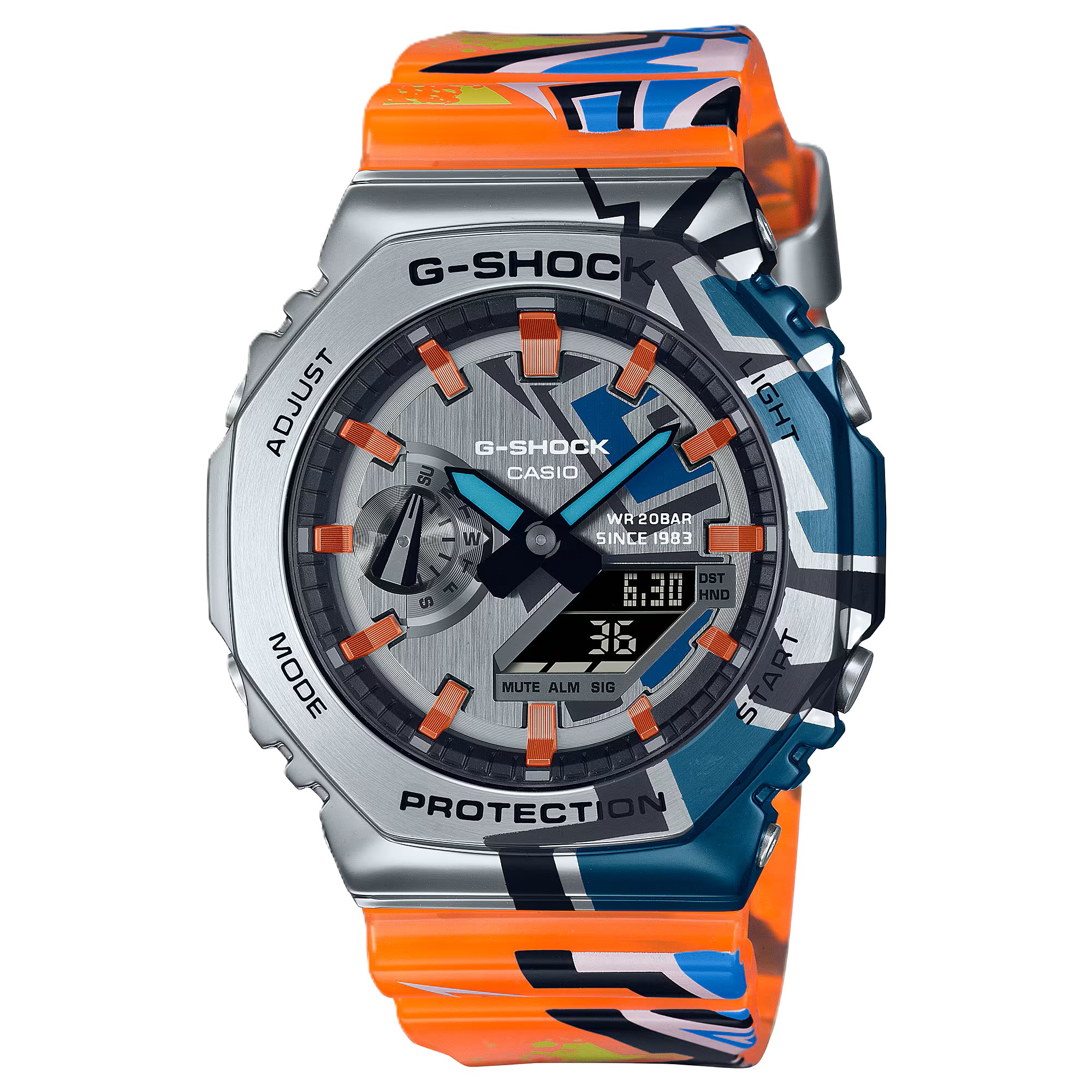 G-shock Gm 2100 Stainless Steel Orange Watch