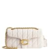 Coach Soft Chalk Tabby 26 Quilted Medium Leather Shoulder Bag