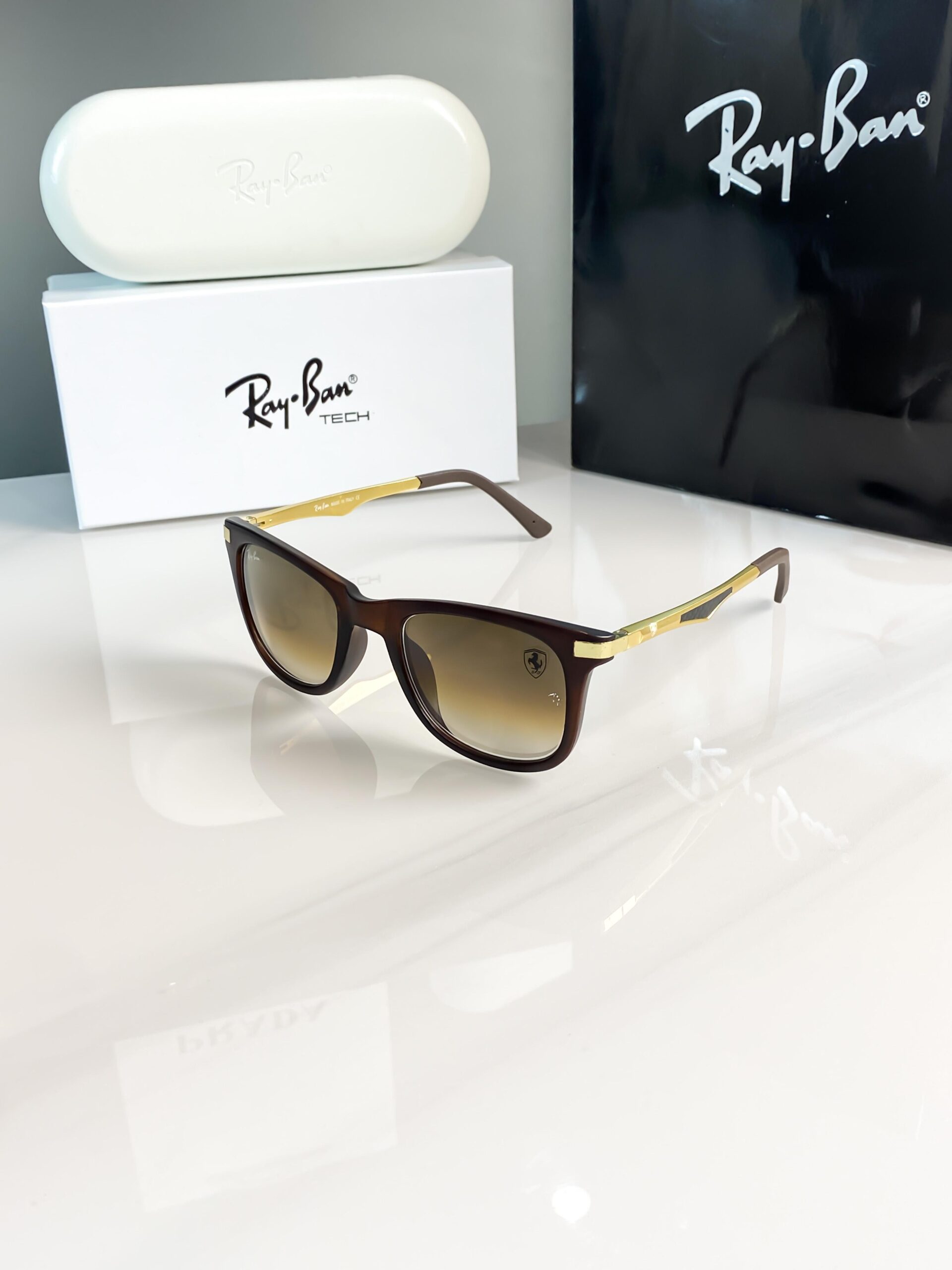 Rayban gold brown shaded 4287