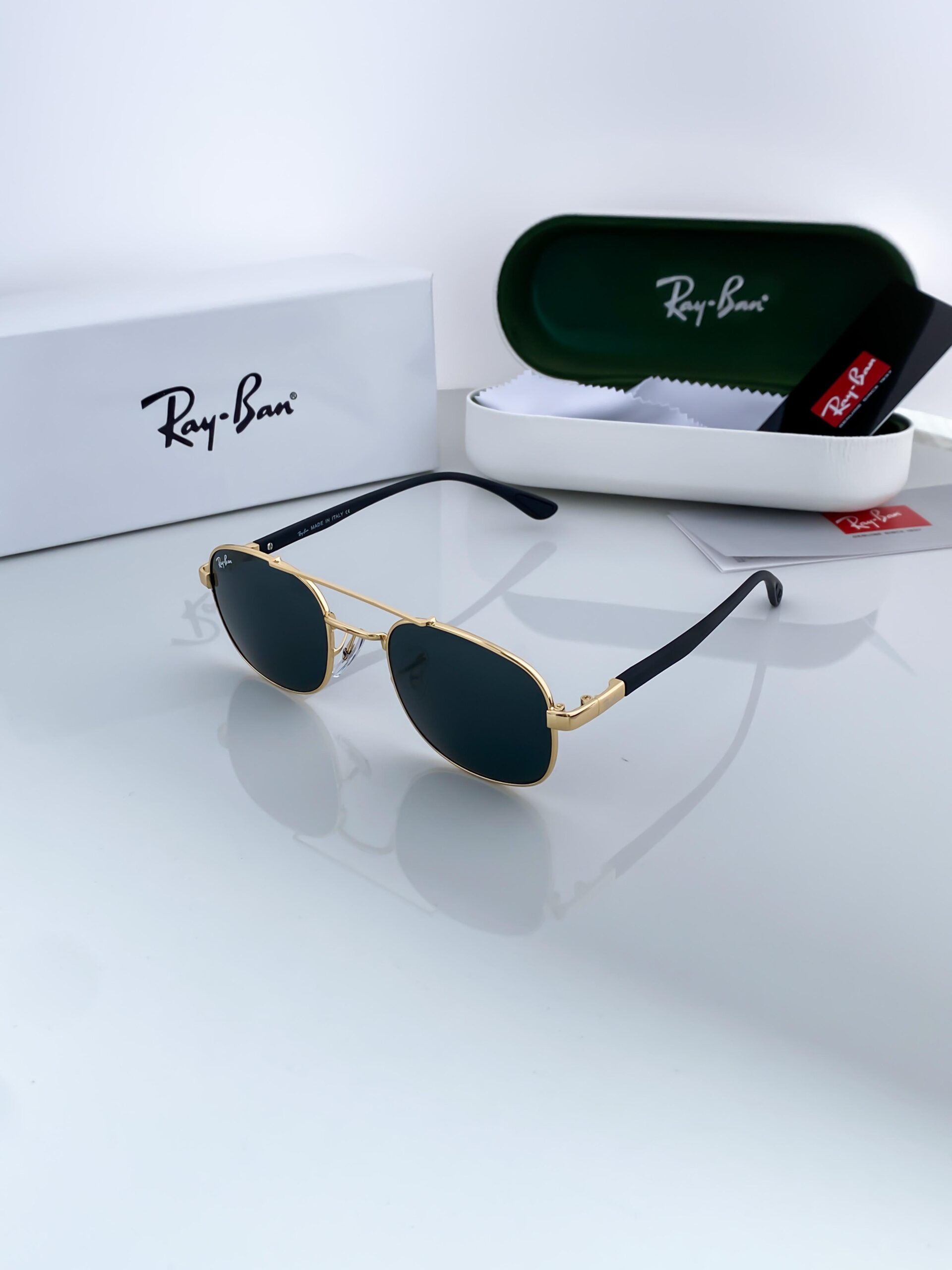 RAYBAN GOLD BLACK 3670-85
