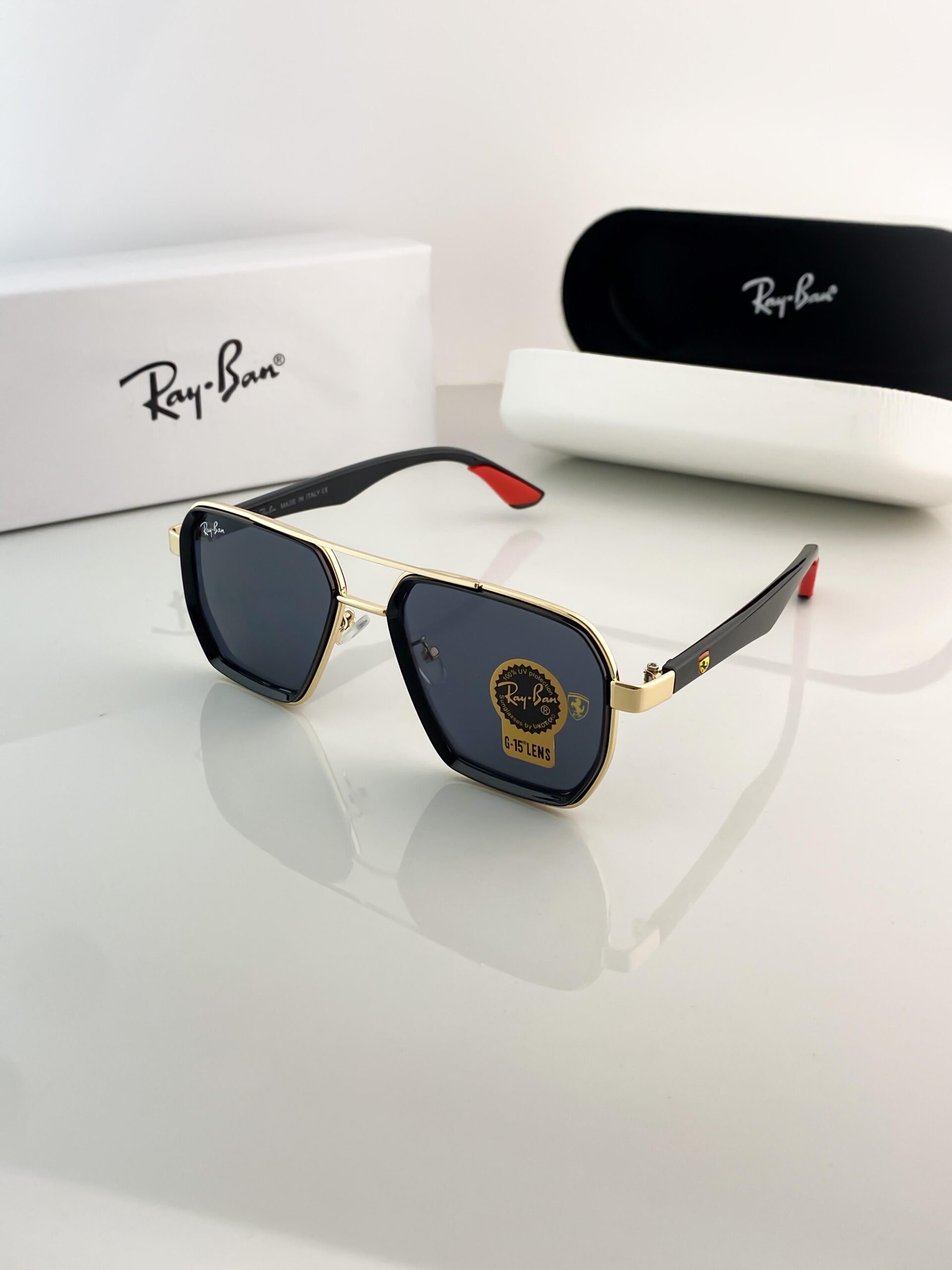 RAYBAN GOLD BLACK 10