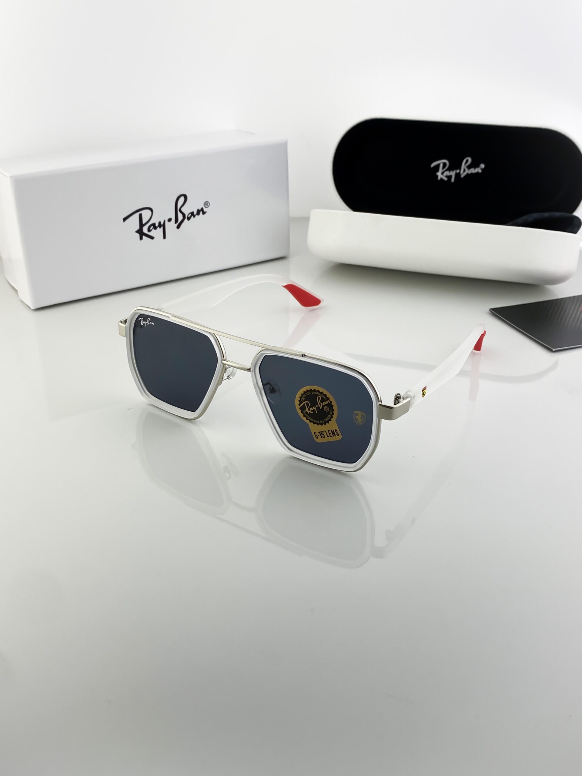 RAYBAN ICE BLACK RED 10