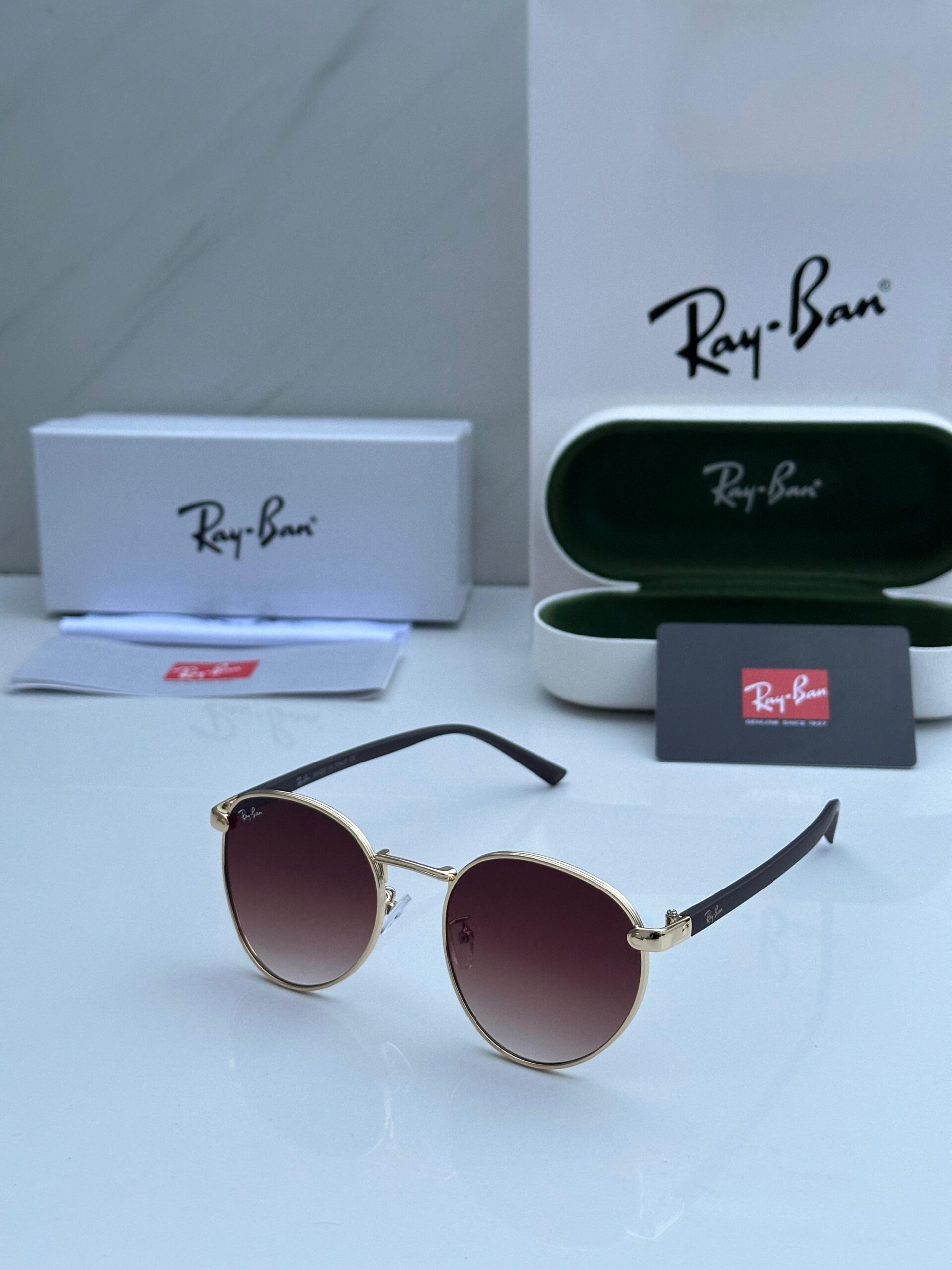 RAYBAN GOLD BROWN REVERSE 5405