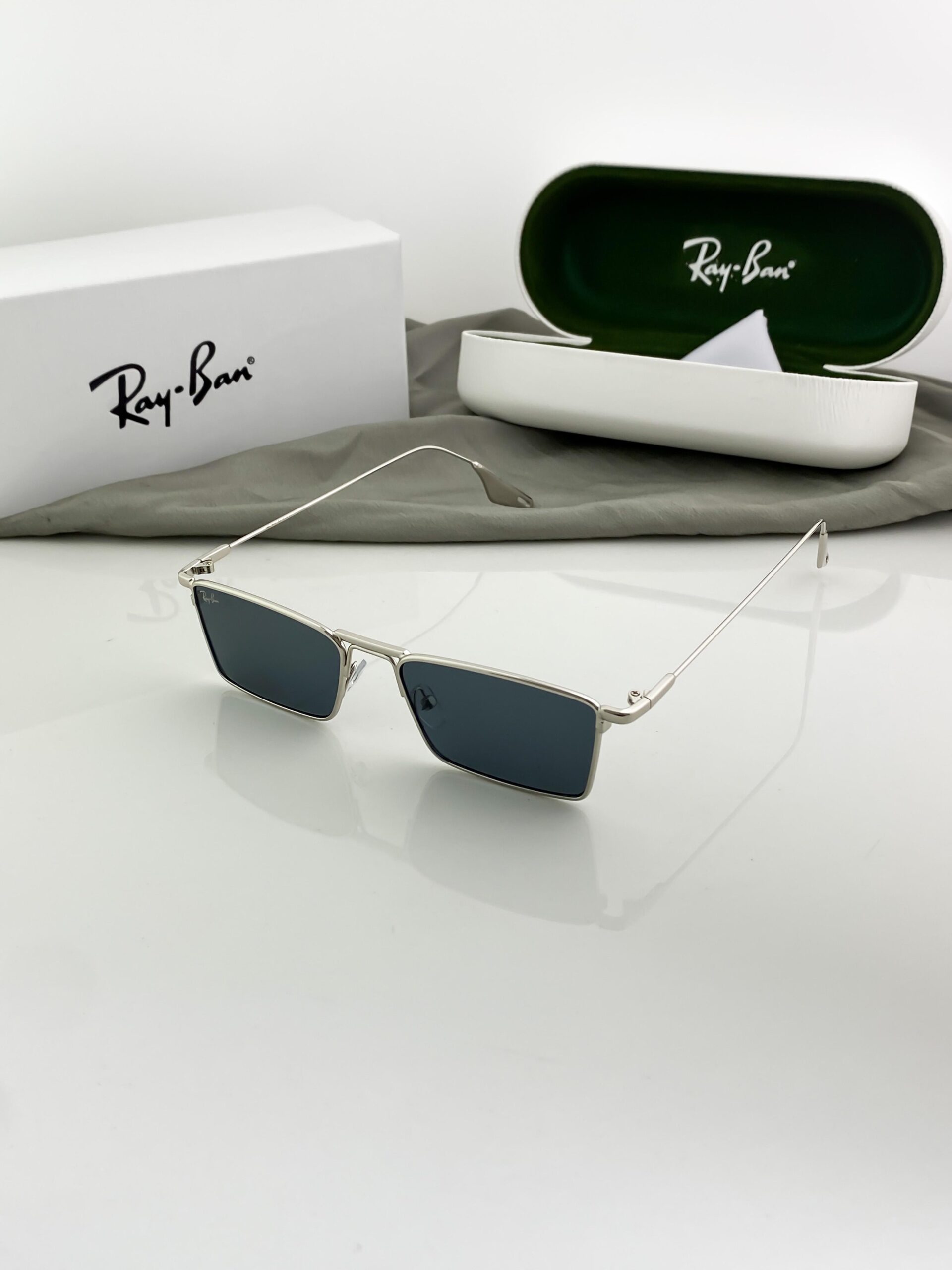 RAYBAN SILVER BLACK 1010