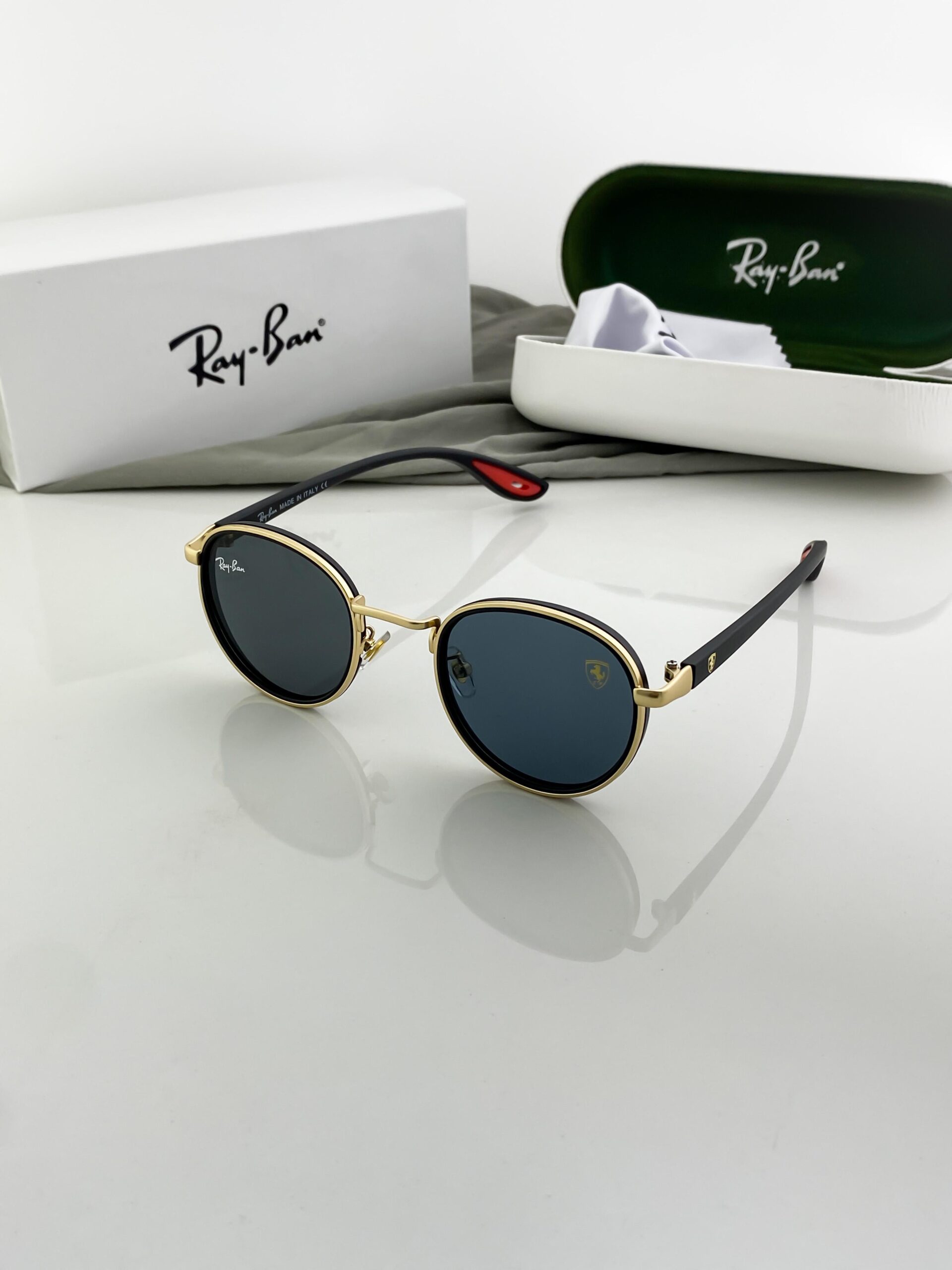 RAYBAN GOLD BLACK 3675