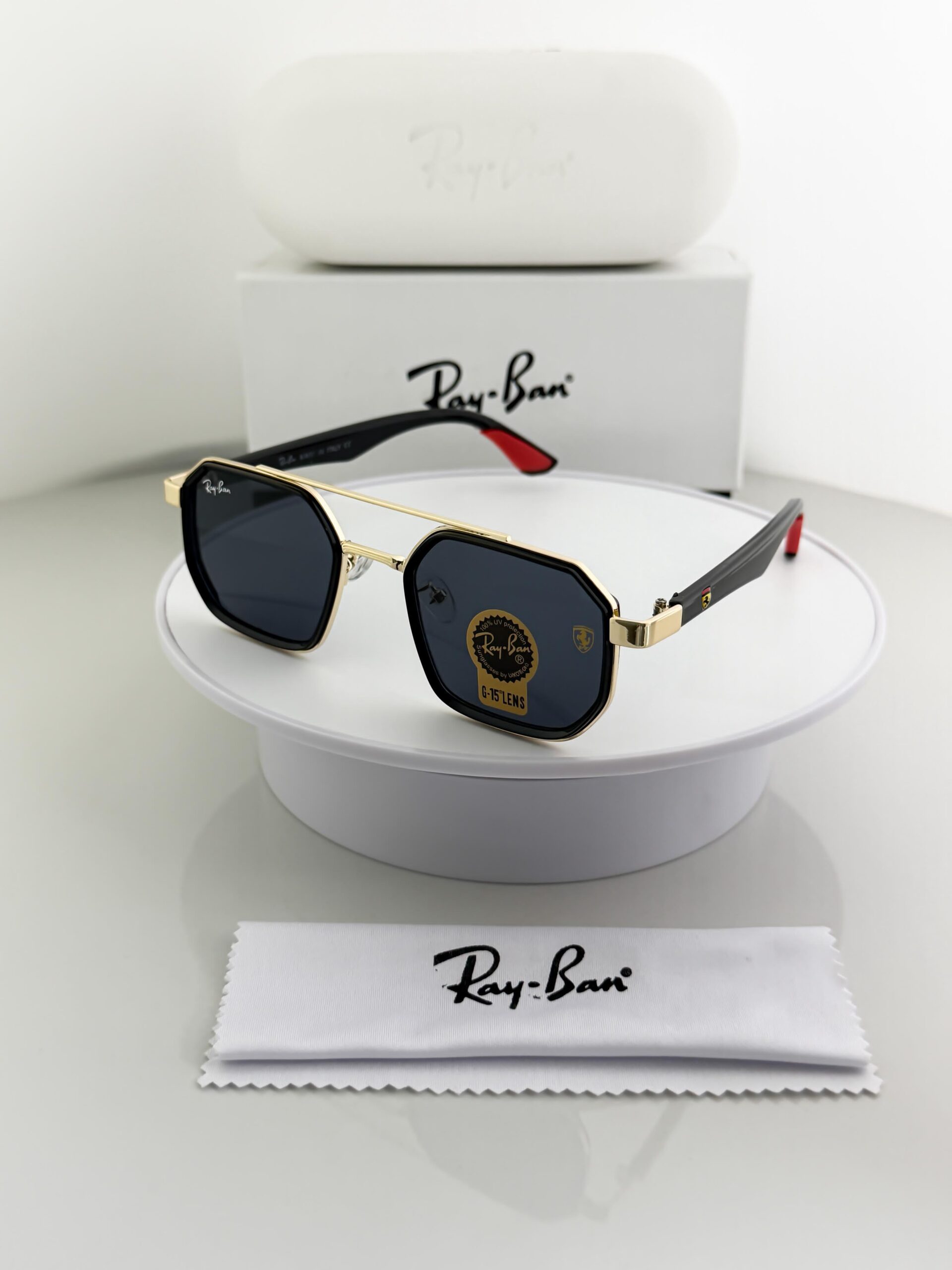 RAYBAN GOLD BLACK 09